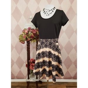 🆕️ Rue 21 | Pink & Black Lace Dress